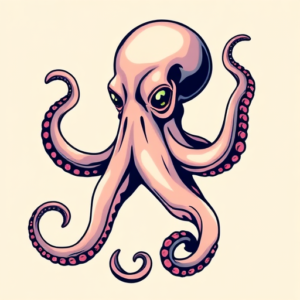 Anime Octopus Tattoo