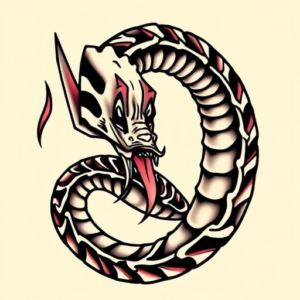 Anime Ouroboros Tattoo