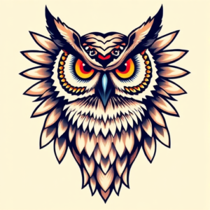 Anime Owl Tattoo