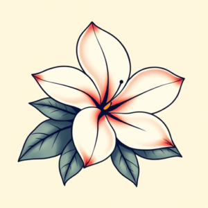 Anime Plumeria Tattoo
