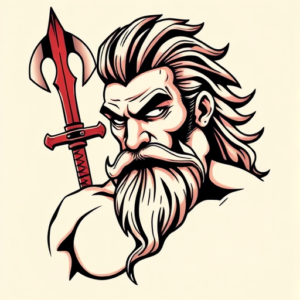 Anime Poseidon Tattoo