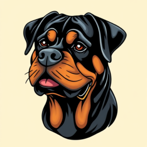 Anime Rottweiler Tattoo