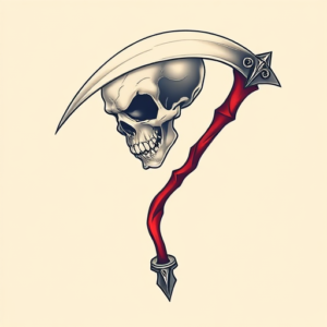 Anime Scythe Tattoo