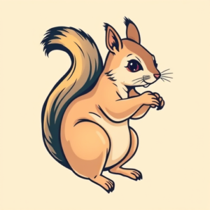Anime Squirrel Tattoo