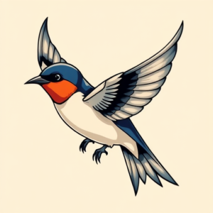 Anime Swallow Tattoo