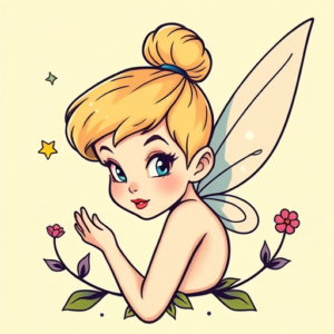 Anime Tinkerbell Tattoo