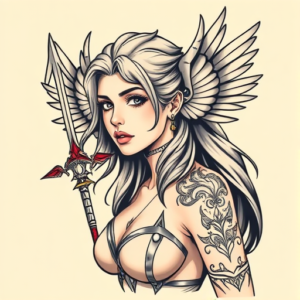 Anime Valkyrie Tattoo