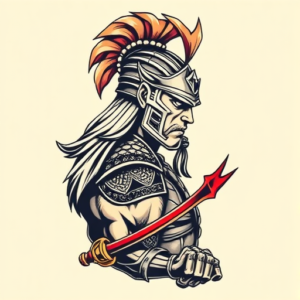 Anime Warrior Tattoo