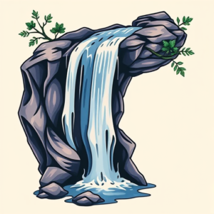 Anime Waterfall Tattoo