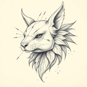 Artistic Sketch Animal Tattoo