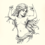 Artistic Sketch Aphrodite Tattoo