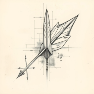 Artistic Sketch Arrowhead Tattoo