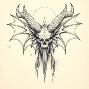 Artistic Sketch Baphomet Tattoo