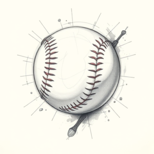 Artistic Sketch Baseball Tattoo