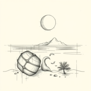 Artistic Sketch Beach Tattoo