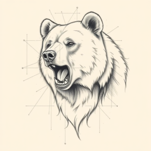 Artistic Sketch Bear Tattoo
