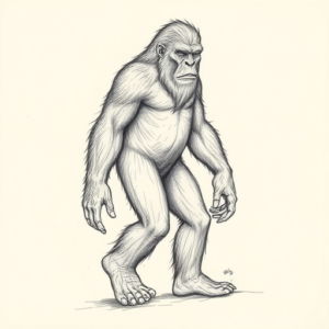 Artistic Sketch Bigfoot Tattoo
