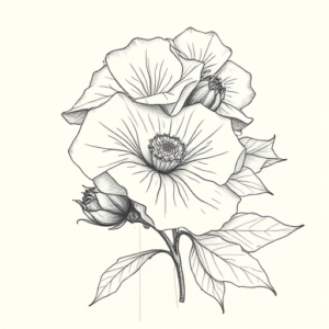 Artistic Sketch Bluebonnet Tattoo