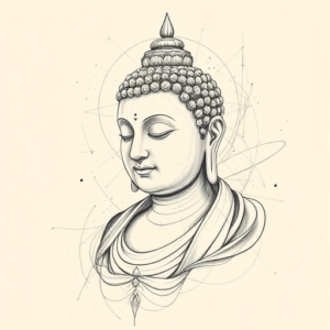 Artistic Sketch Buddha Tattoo