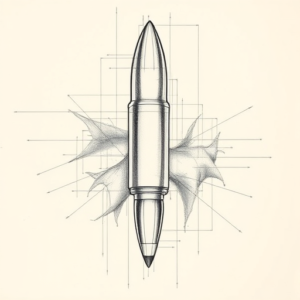 Artistic Sketch Bullet Tattoo