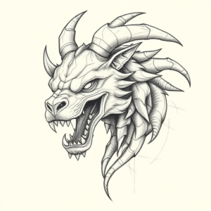 Artistic Sketch Cerberus Tattoo