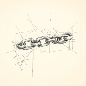 Artistic Sketch Chain Tattoo