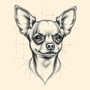 Artistic Sketch Chihuahua Tattoo