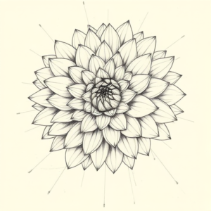 Artistic Sketch Chrysanthemum Tattoo