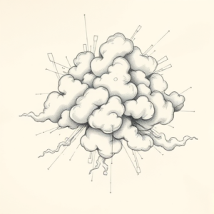 Artistic Sketch Cloud Tattoo