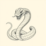Artistic Sketch Cobra Tattoo