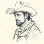 Artistic Sketch Cowboy Tattoo