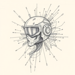 Artistic Sketch Cyber Tattoo