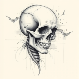 Artistic Sketch Death Tattoo