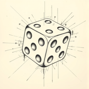 Artistic Sketch Dice Tattoo