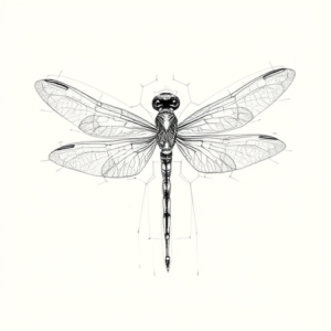 Artistic Sketch Dragonfly Tattoo