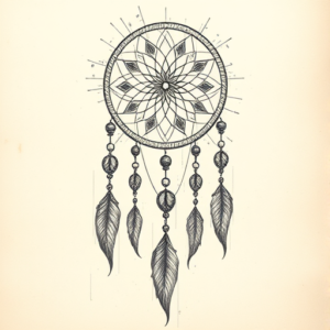 Artistic Sketch Dreamcatcher Tattoo