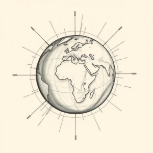 Artistic Sketch Earth Tattoo