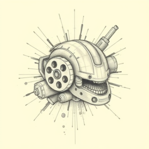 Artistic Sketch Fallout Tattoo