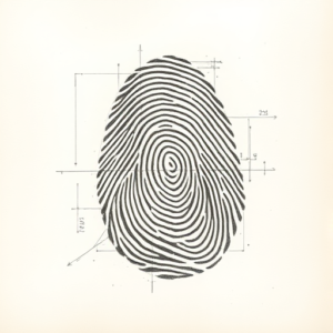 Artistic Sketch Fingerprint Tattoo