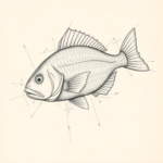 Artistic Sketch Fish Tattoo