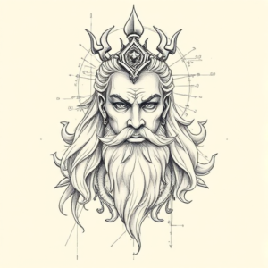 Artistic Sketch God Tattoo