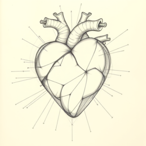 Artistic Sketch Heart Tattoo