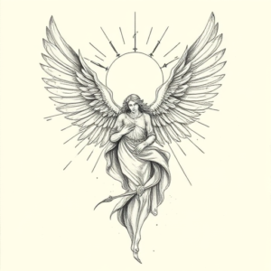 Artistic Sketch Heaven Tattoo