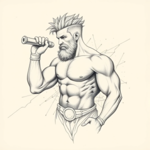 Artistic Sketch Hercules Tattoo
