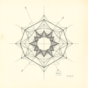 Artistic Sketch Hexagon Tattoo