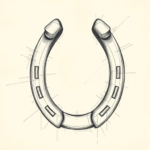 Artistic Sketch Horseshoe Tattoo