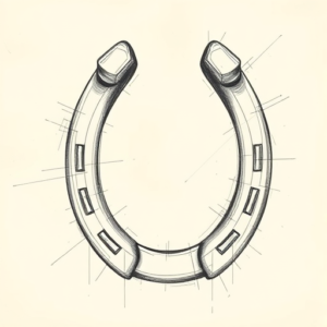 Artistic Sketch Horseshoe Tattoo