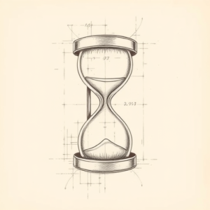 Artistic Sketch Hourglass Tattoo
