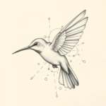 Artistic Sketch Hummingbird Tattoo