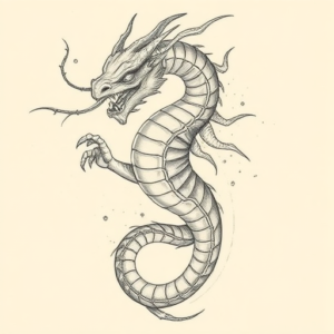 Artistic Sketch Hydra Tattoo